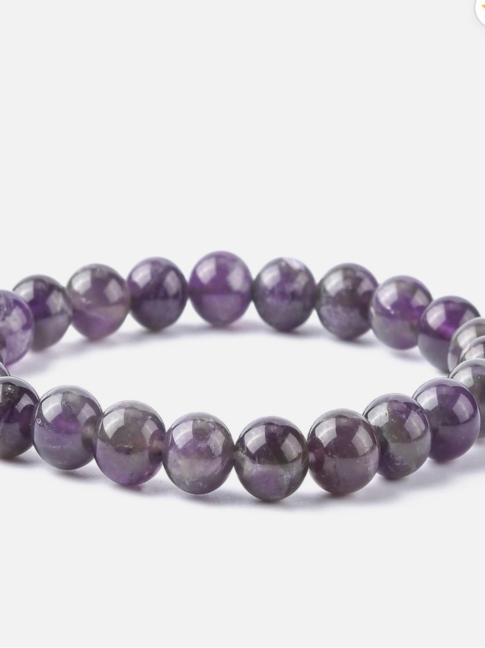 Amethyst Bracelets Ornamental about 5.2cm inner diameter, Bead: 8mm in diameter
